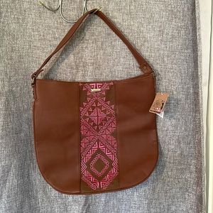 Hinano brown and pink shoulder bag